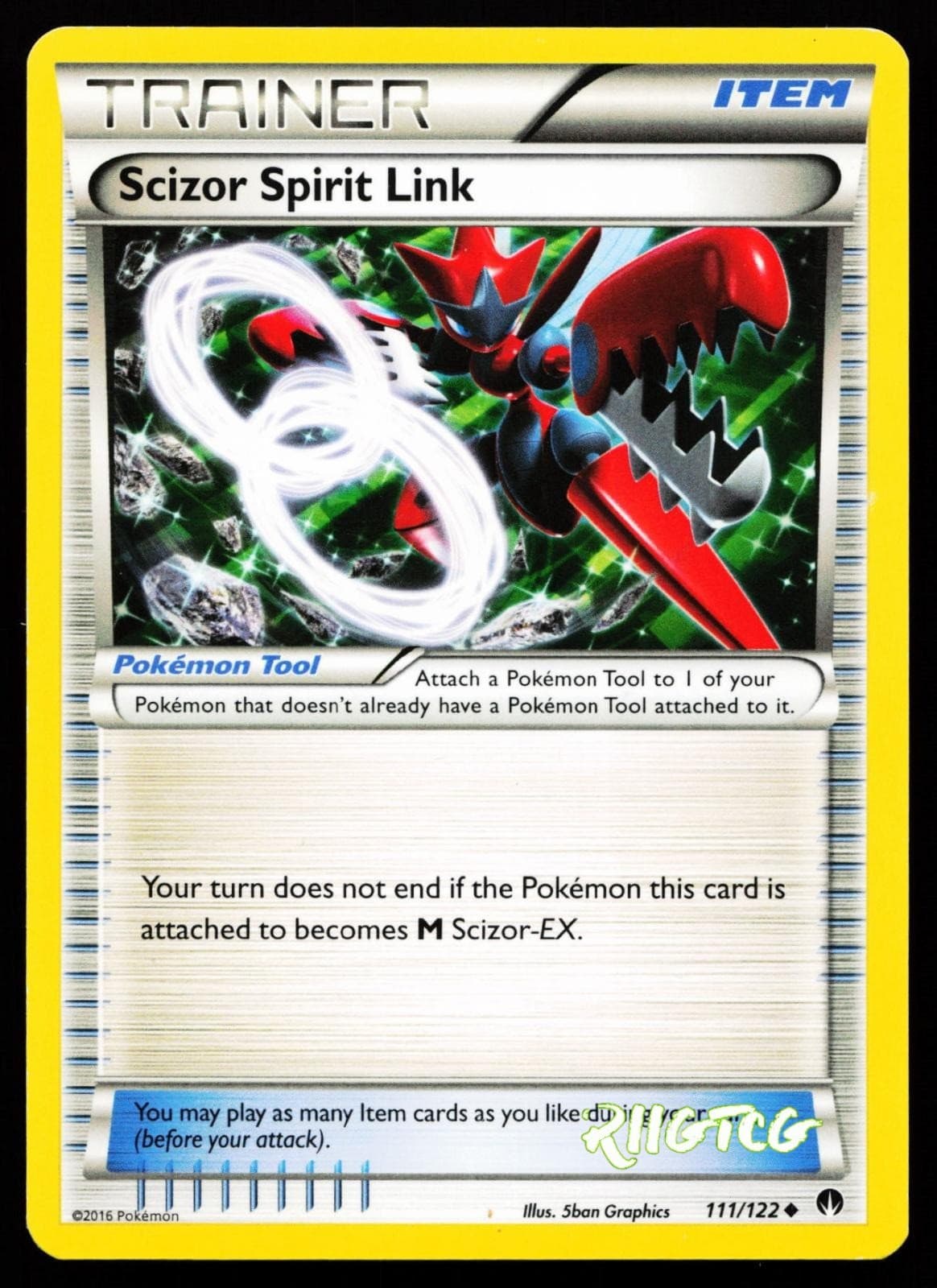 Scizor Spirit Link 111/122 BREAKpoint LP Pokemon