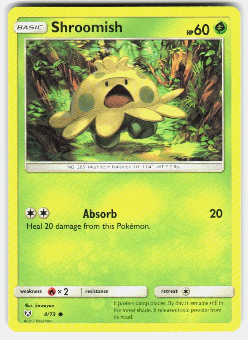 SHROOMISH 4/73 COMMON SHINING LEGENDS POKEMON LP