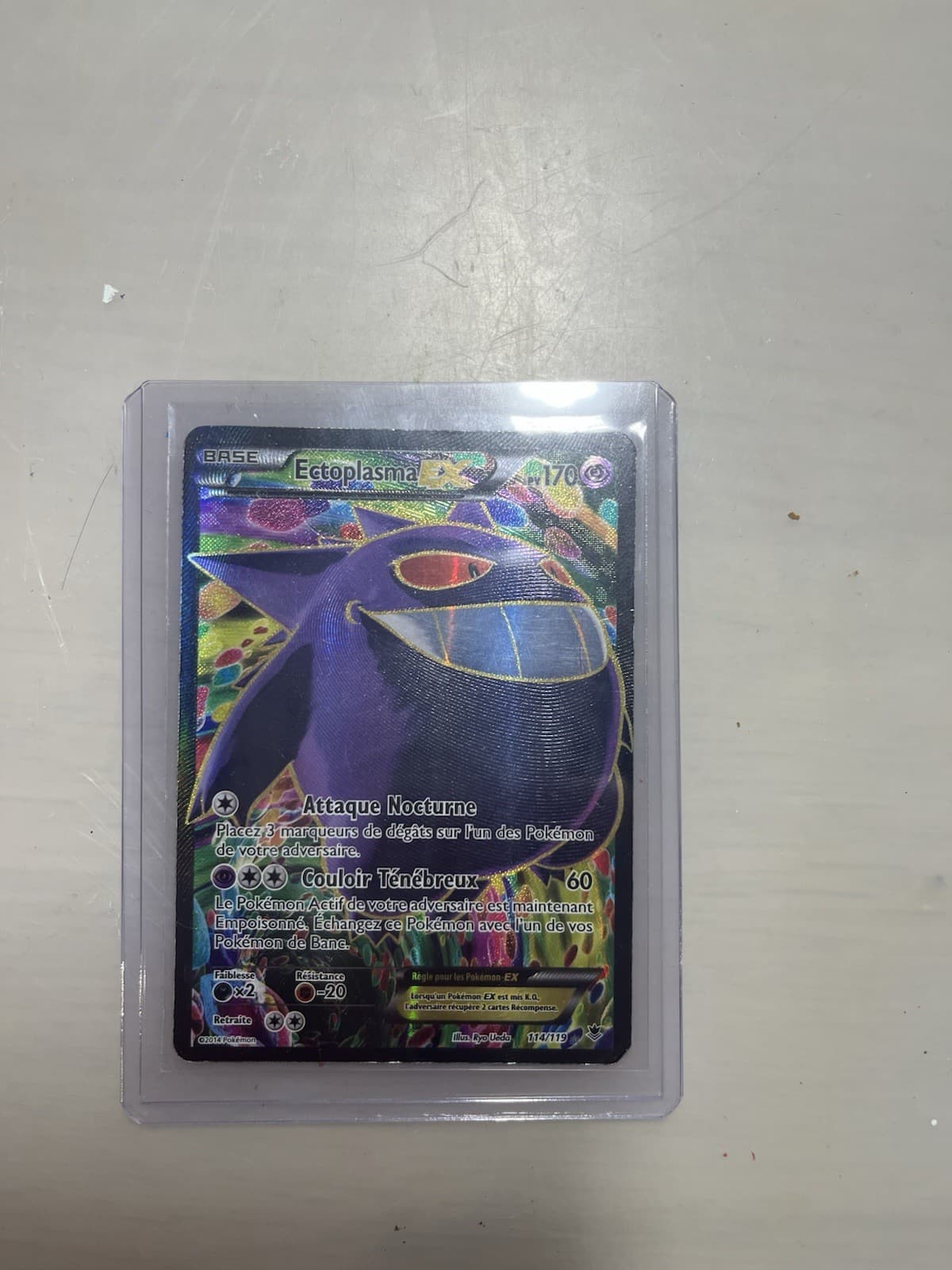 Carte Pokémon Ectoplasma EX Full-Art 114/119 - XY Vigueur Spectrale - FR