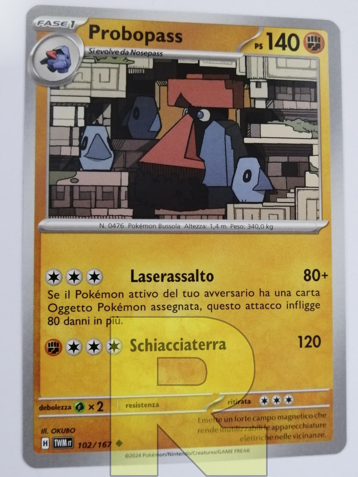 Probopass ® Crepuscolo Mascherato 102/167 ® Non Comune ® Pokemon ® Italiano