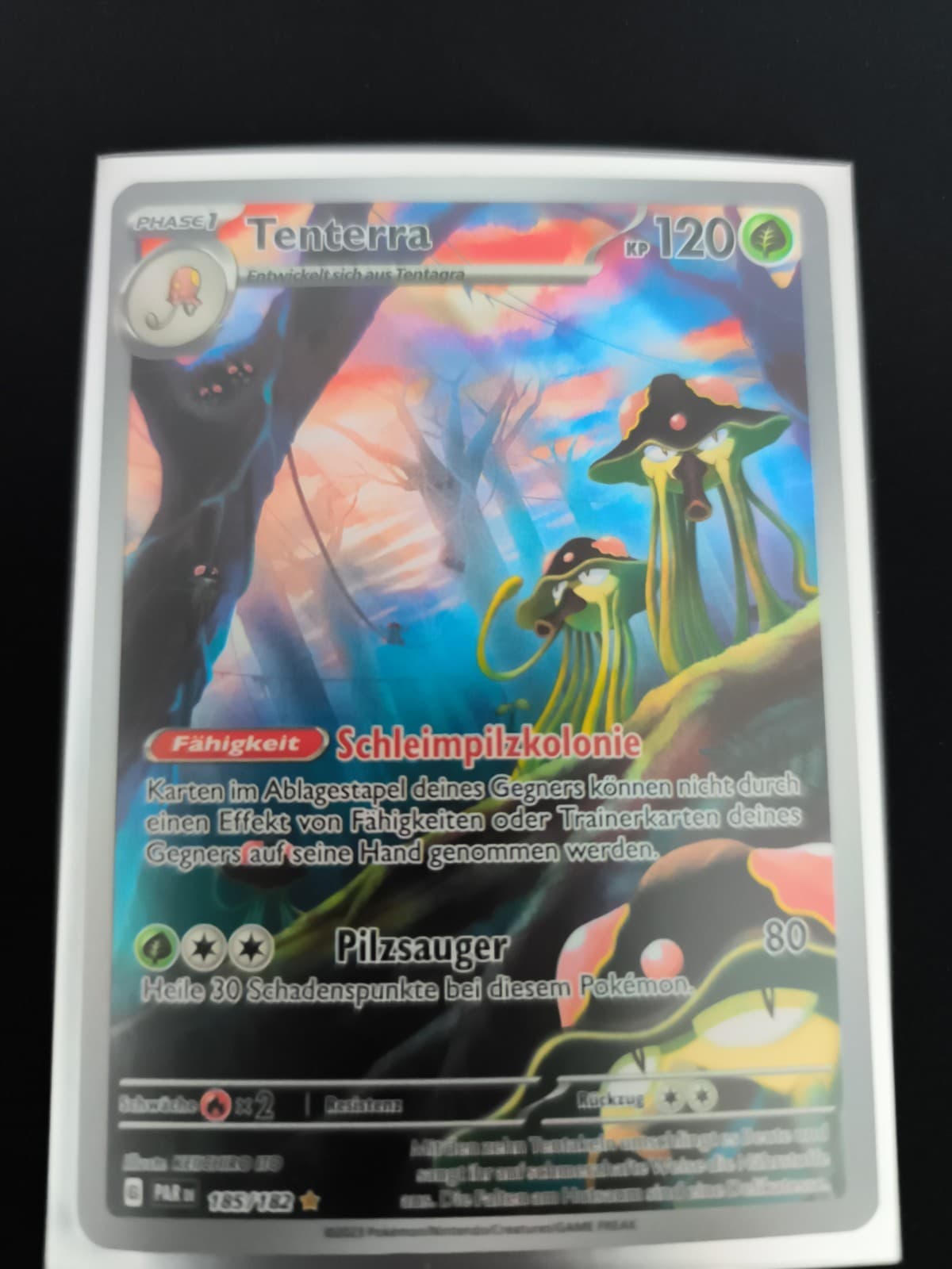 Pokémon Paradoxrift Tenterra 185/182 TCG Karte Deutsch Near Mint