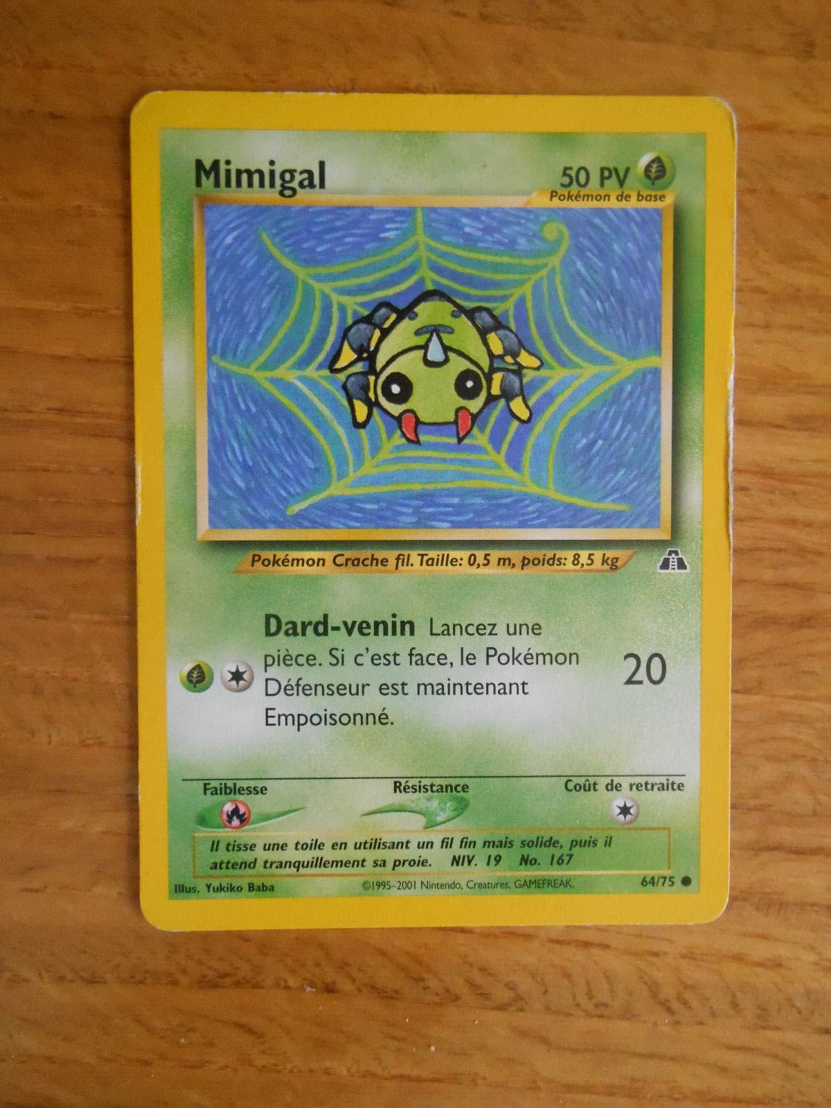 Carte Pokémon Mimigal 50 PV 64/75 (Neo Discovery)