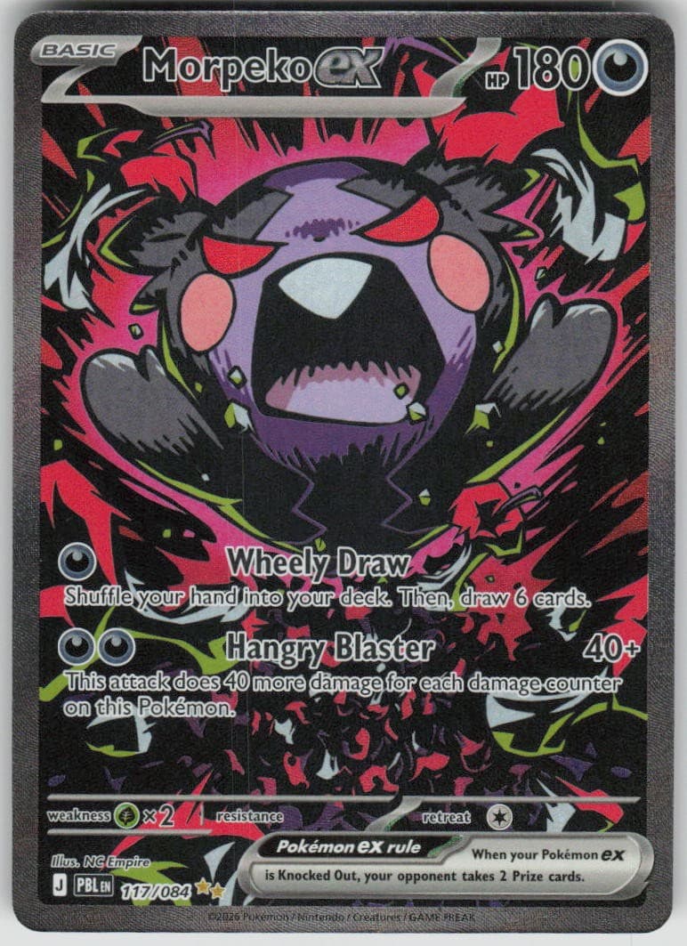 Pokemon Morpeko ex 117/084 Pitch Black Holofoil Special Illustration Rare NM