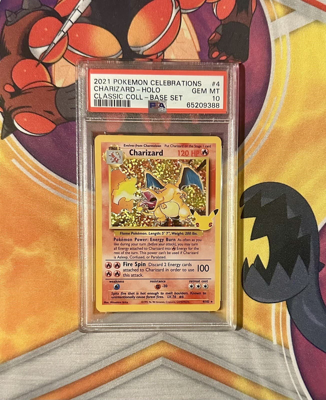 Pokémon TCG Charizard 4/102 Celebrations Classic Collection Holo ENG 2021 PSA 10
