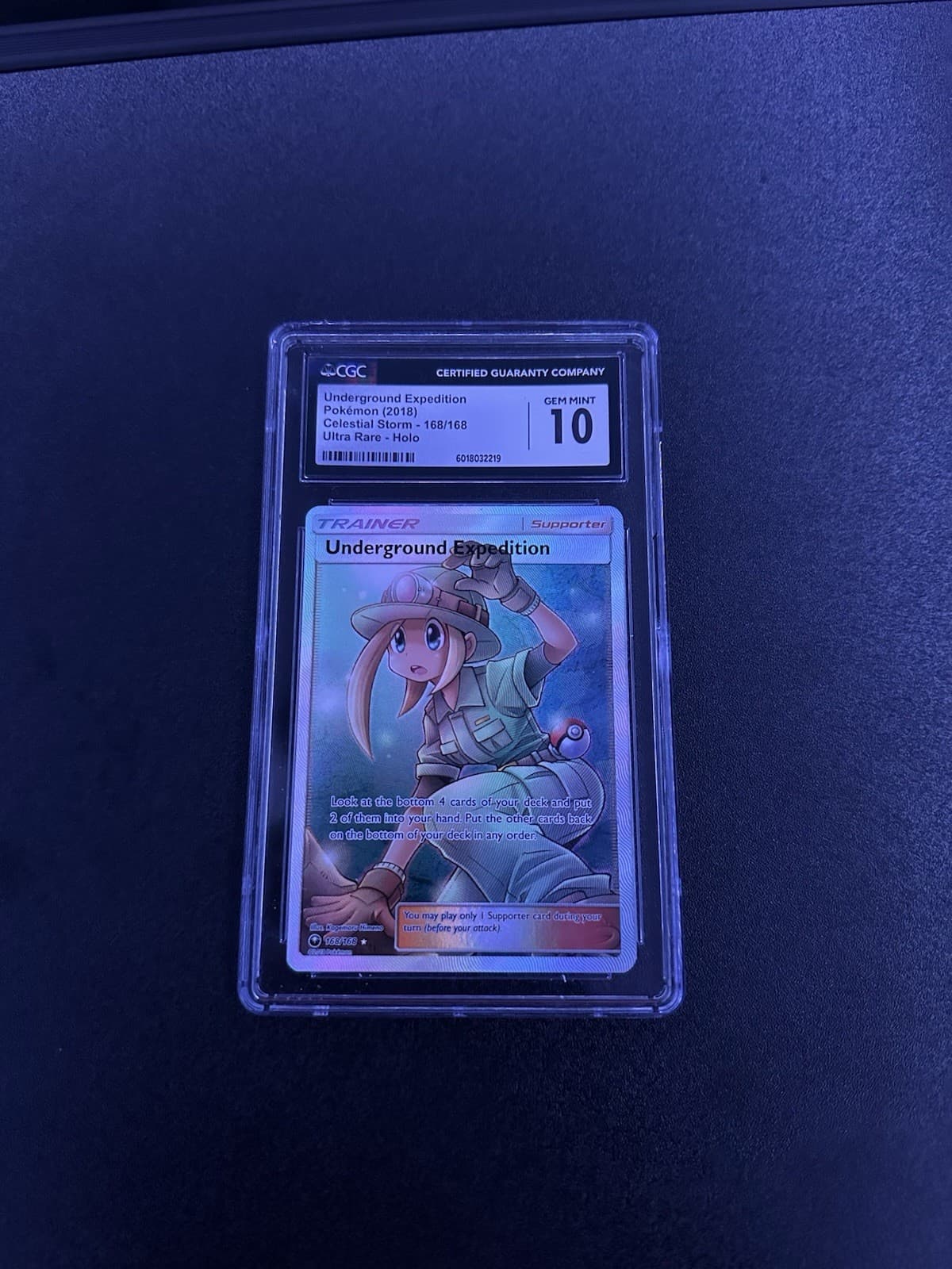Underground Expedition (Full Art) 168/168 Sm-Celestial Storm Holo CGC 10
