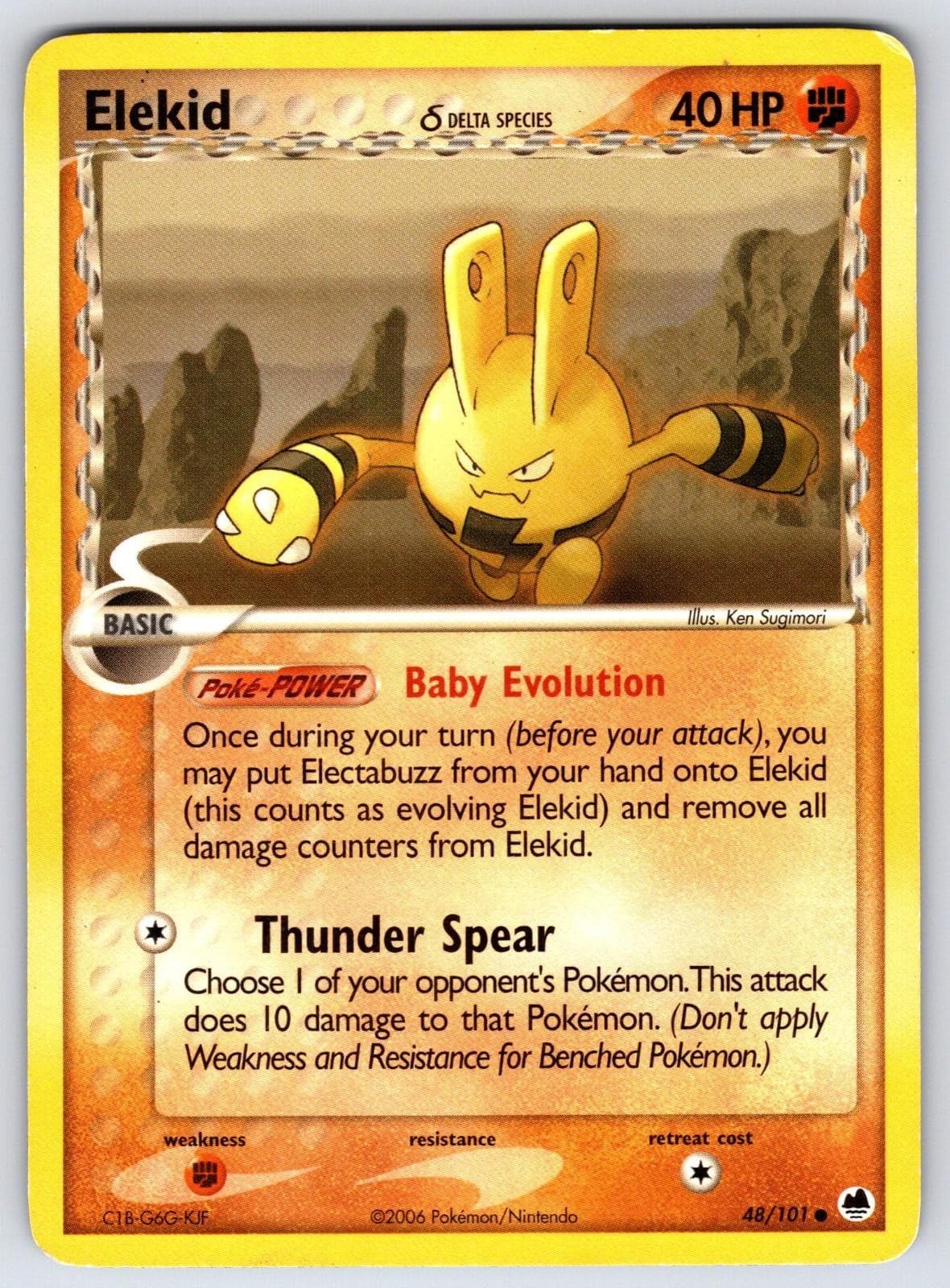Elekid 48/101 Common Dragon Frontiers Pokemon MP