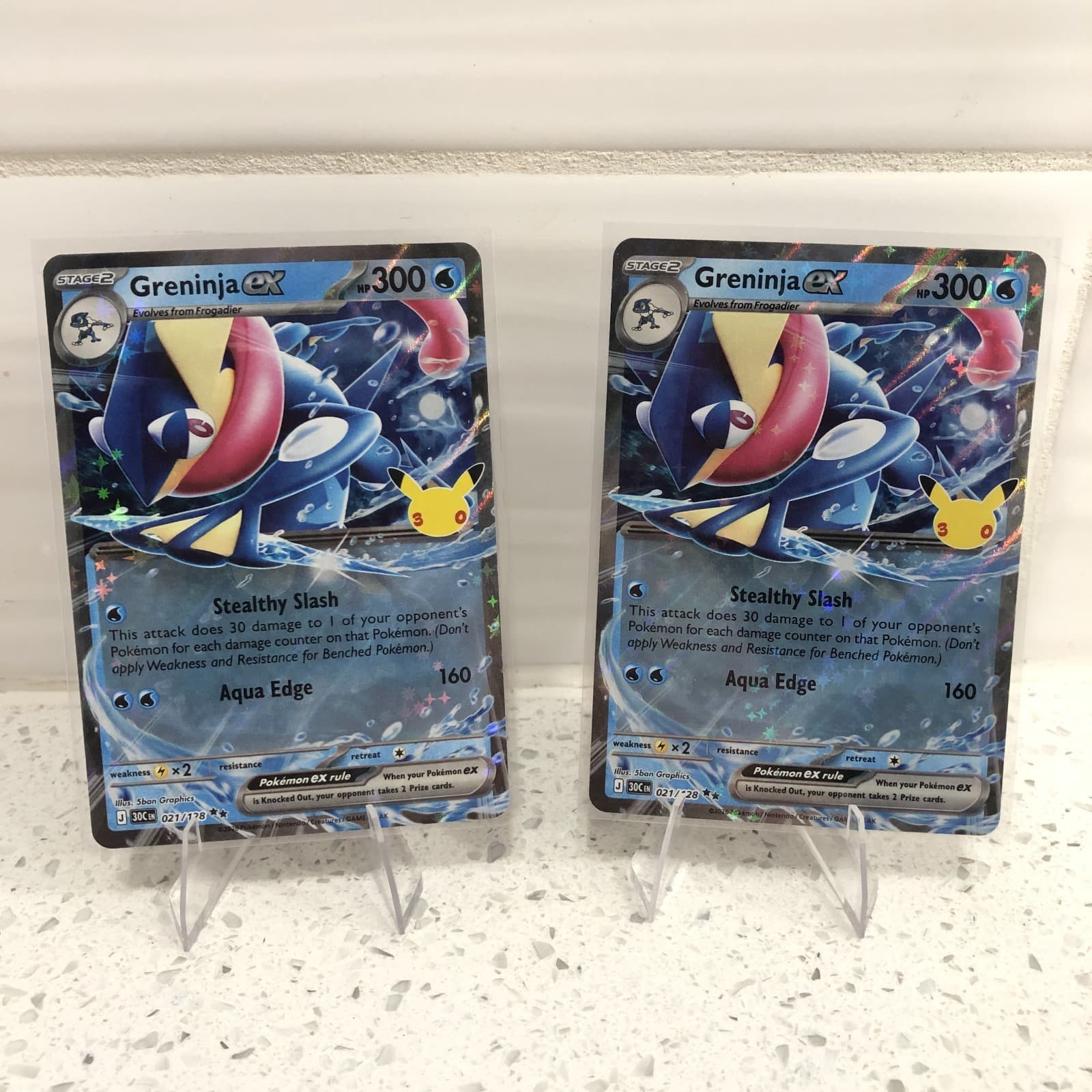Pokemon 30th Celebration Greninja ex 21/128 Double Rare TCG NM/M PACK FRESH