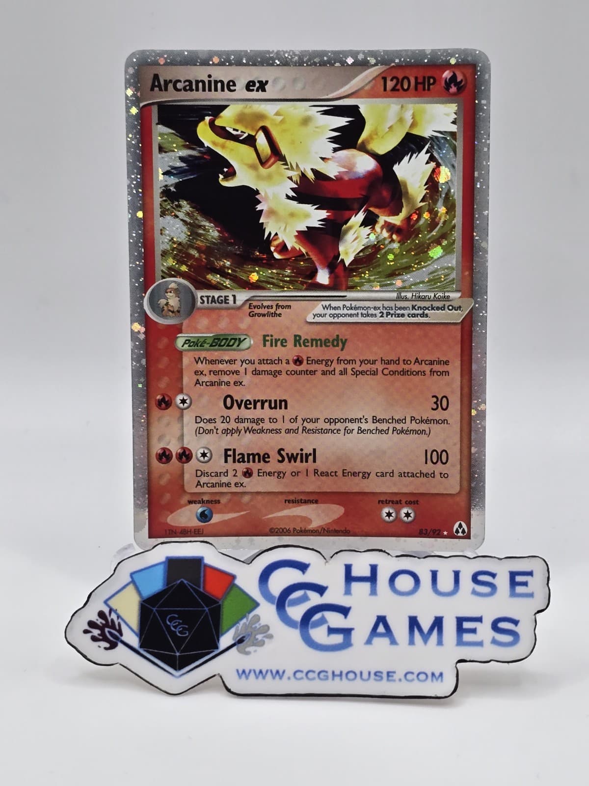 Arcanine ex 83/92 Legend Maker Very Clean! Holo Foil Pokemon *CCGHouse* VIP
