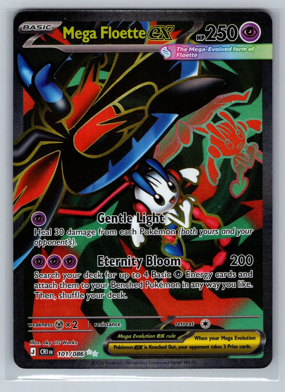 Mega Floette EX #101/86 2026 Chaos Rising Pokemon TCG NM — photo 1 of 2