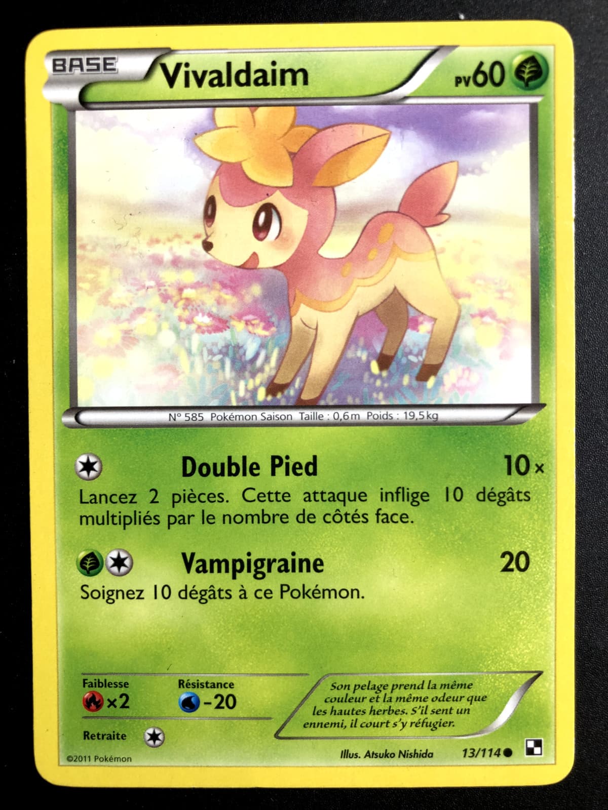 Carte Pokémon Vivaldaim 13/114 Noir & Blanc FR (port groupé)