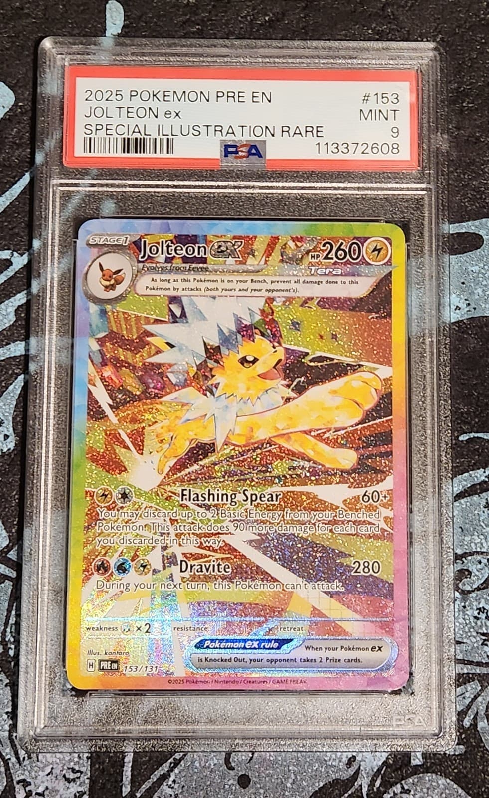 Pokemon TCG Jolteon EX SIR 153/131 SV Prismatic Evolutions PSA 9