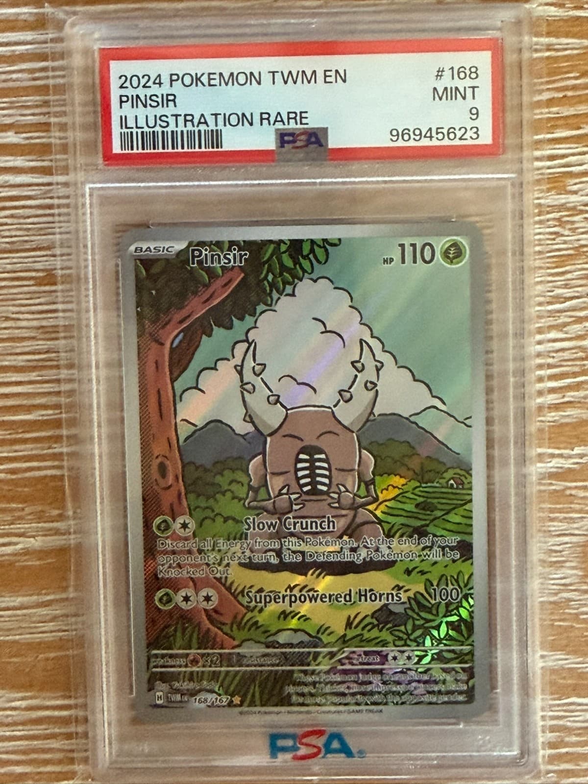 Pokemon TCG Pinsir #168 Twilight Masquerade Illustration Rare PSA 9