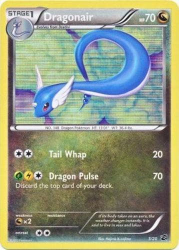 1x Dragonair - 3/20 Moderately Played Pokemon BW - Dragon Vault