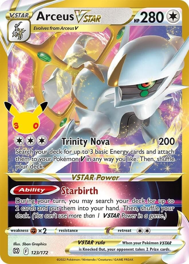 Arceus VSTAR Holo Classic Collection ME: 30th Celebration Classic Collection 123