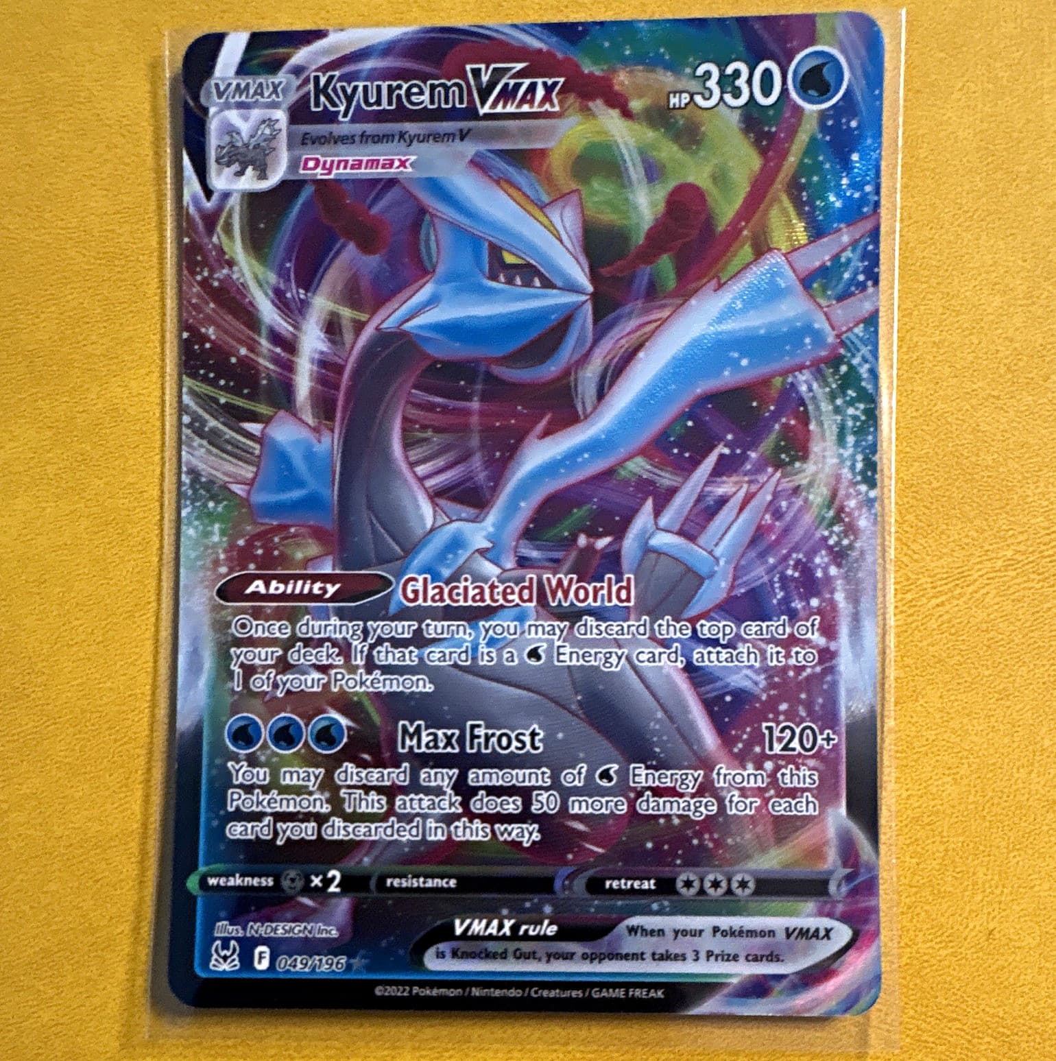 Kyurem VMAX (Secret) 197/196 Swsh11: Lost Origin Holo English 330HP 2022