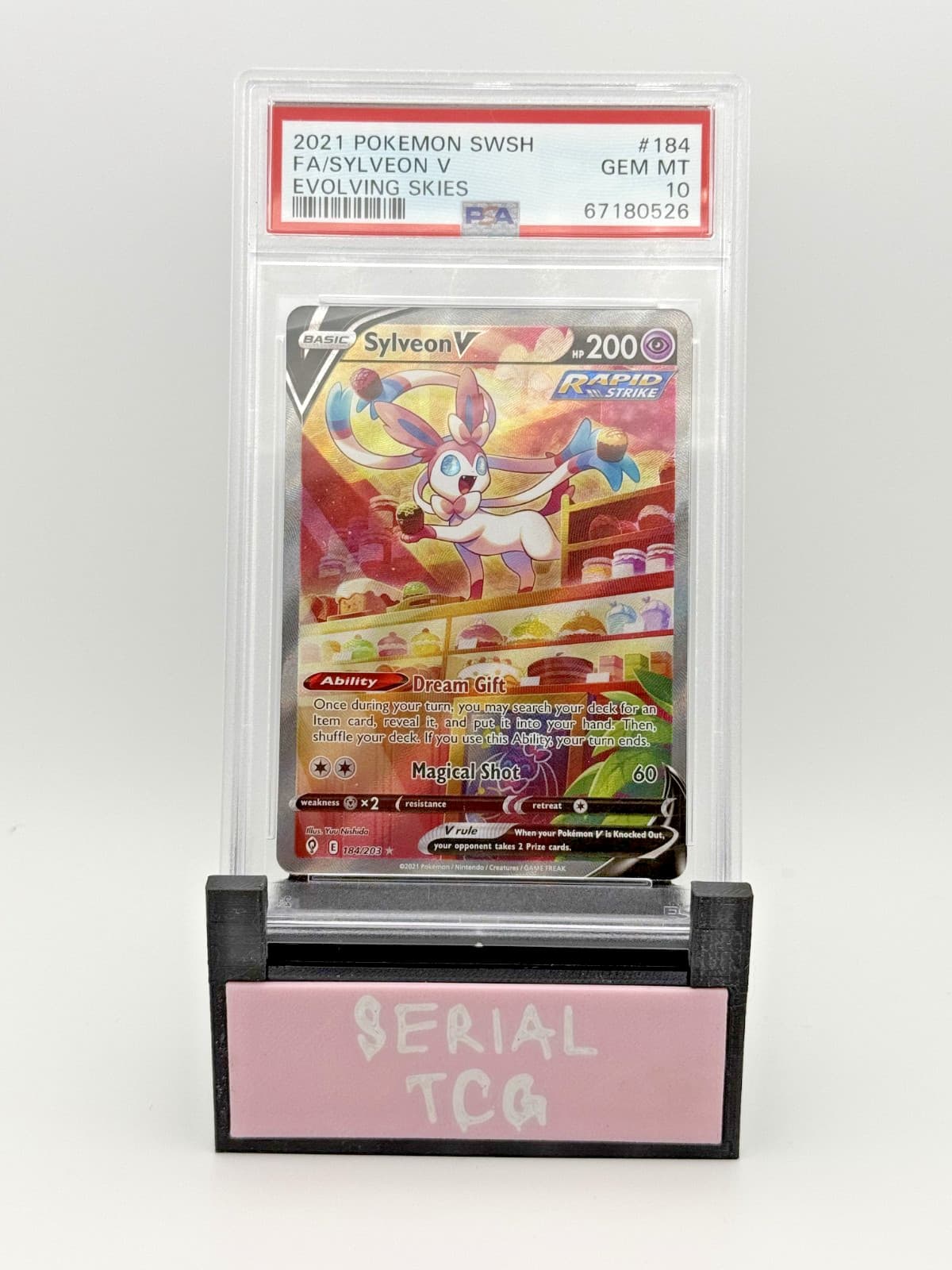 Pokemon Sylveon V Evolving Skies Full Alt Art 184/203 PSA 10 Gem Mint