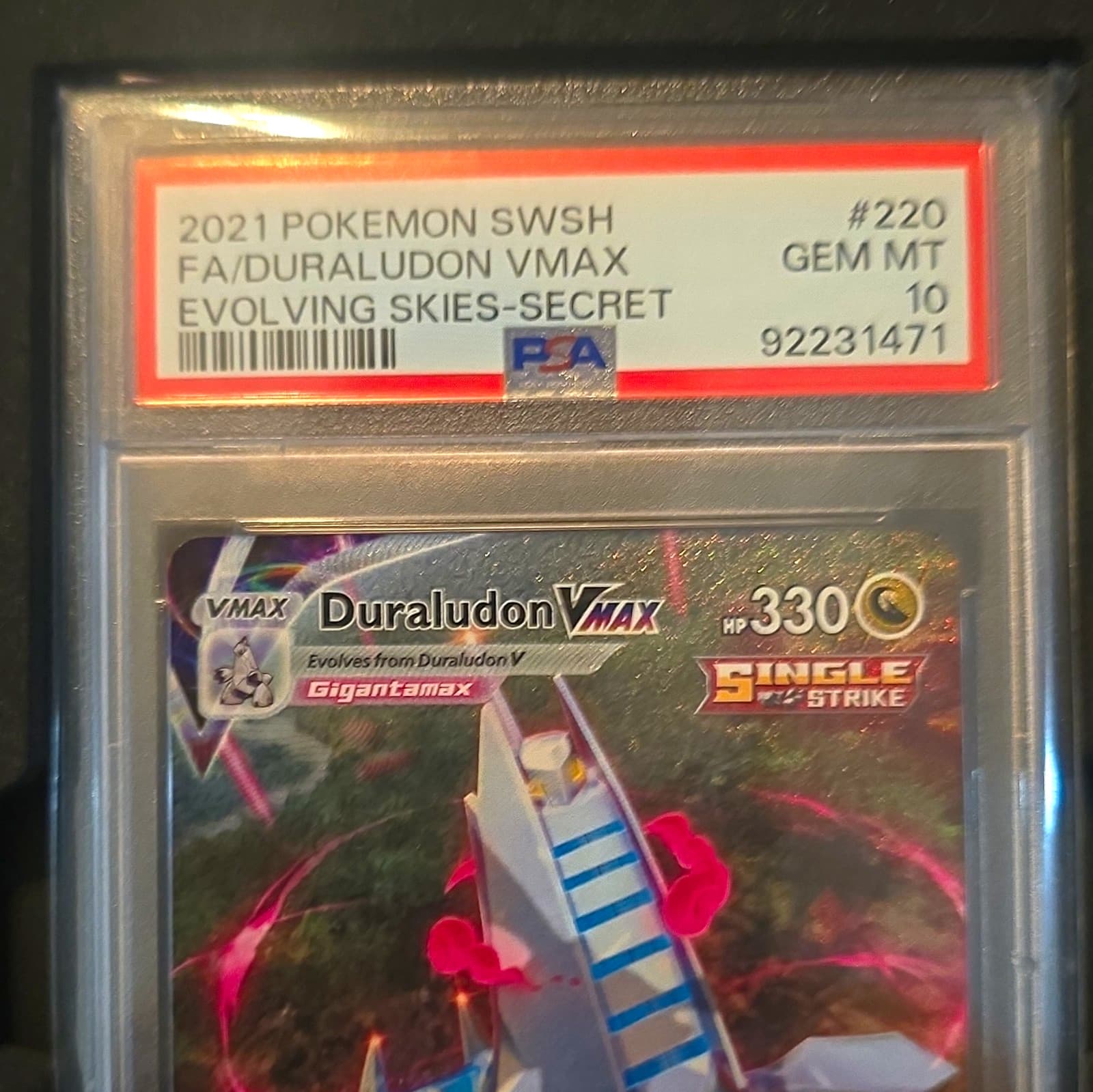 The Pokémon Company Duraludon VMAX 220/203 Evolving Skies Alt Art PSA 10