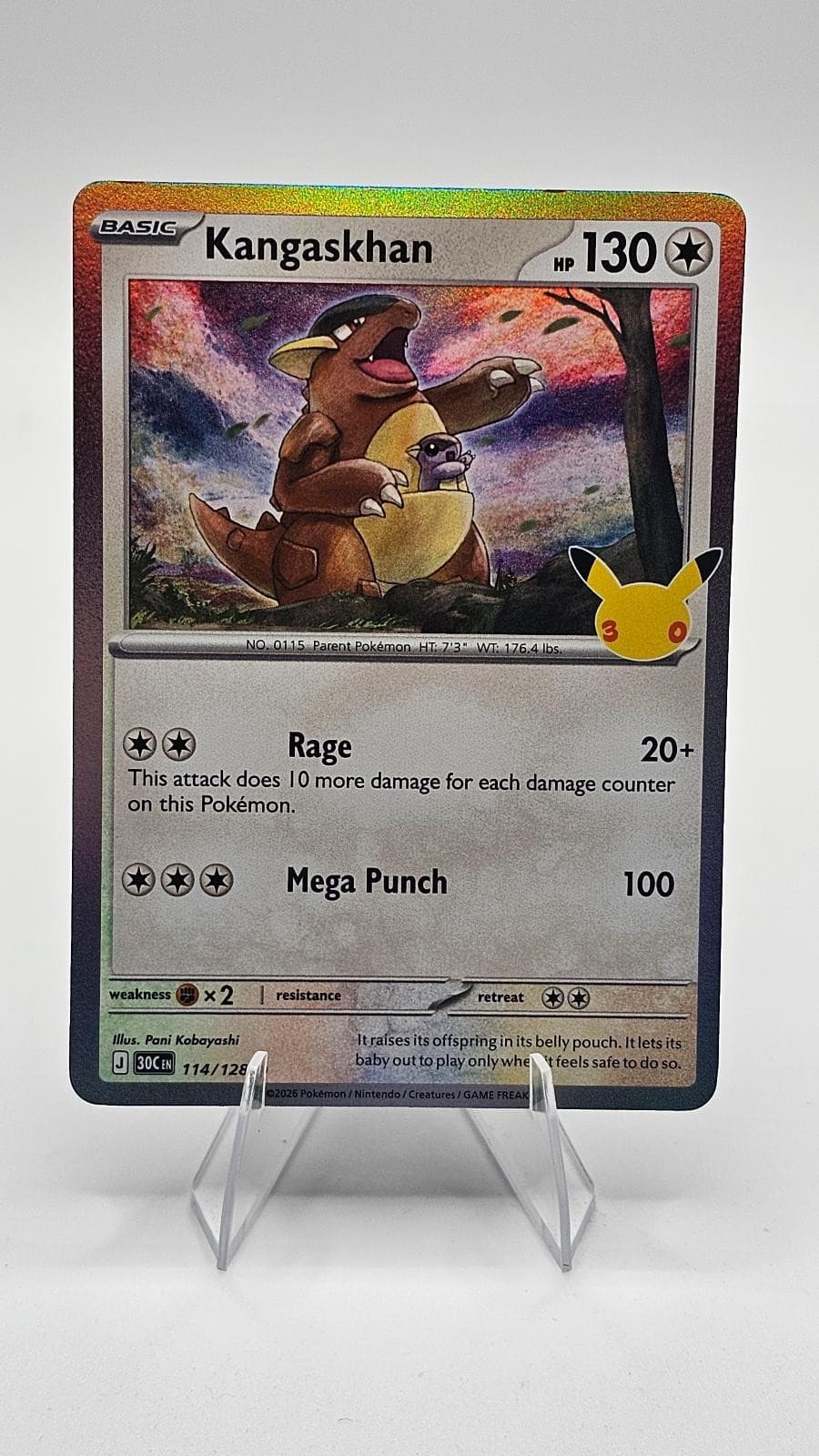 Kangaskhan 114/128 Common ME: 30th Celebration Pokemon Holo Near Mint