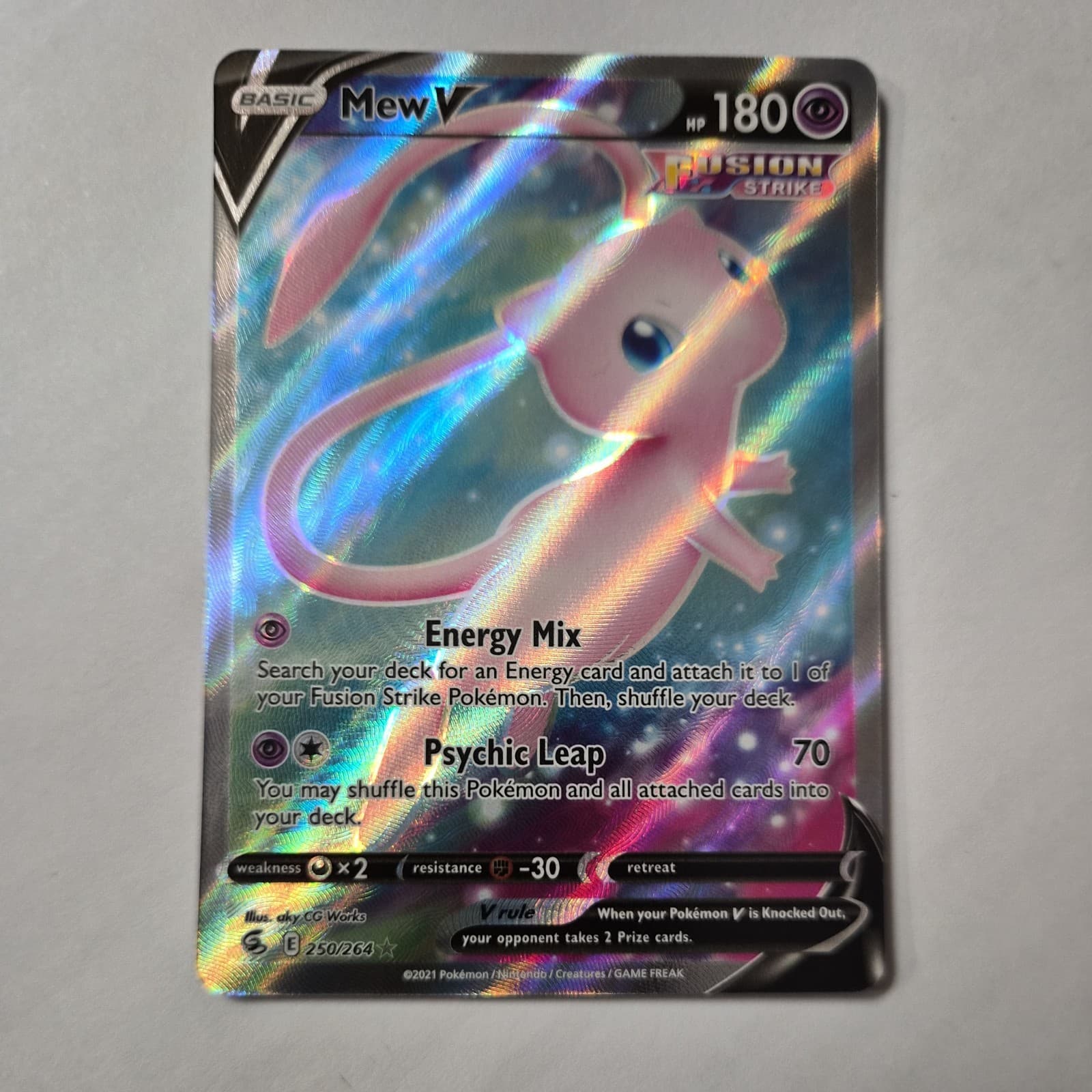 Pokemon Mew V Full Art Fusion Strike 250/264
