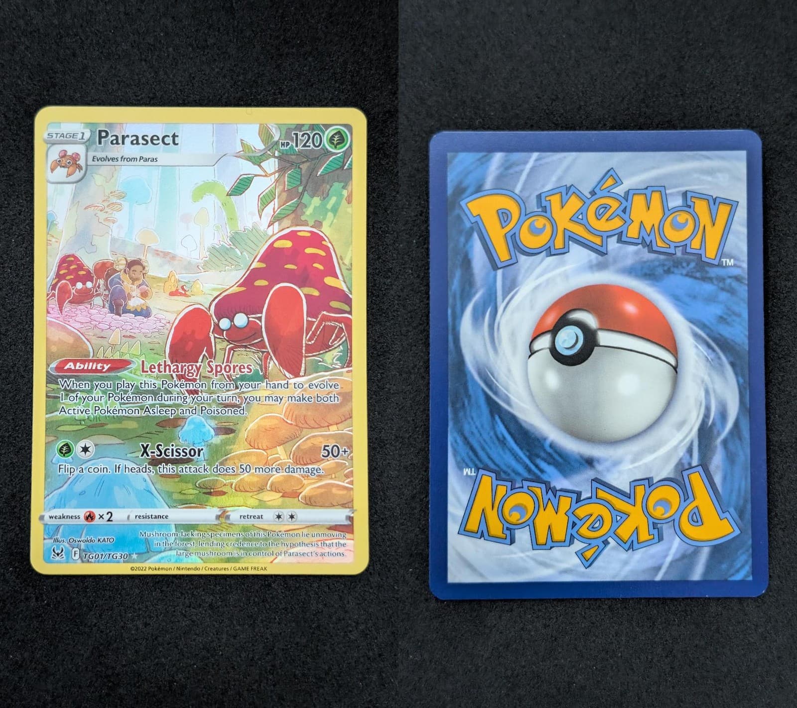 Parasect TG01/TG30 Holo Lost Origin Trainer Gallery Pokemon NM
