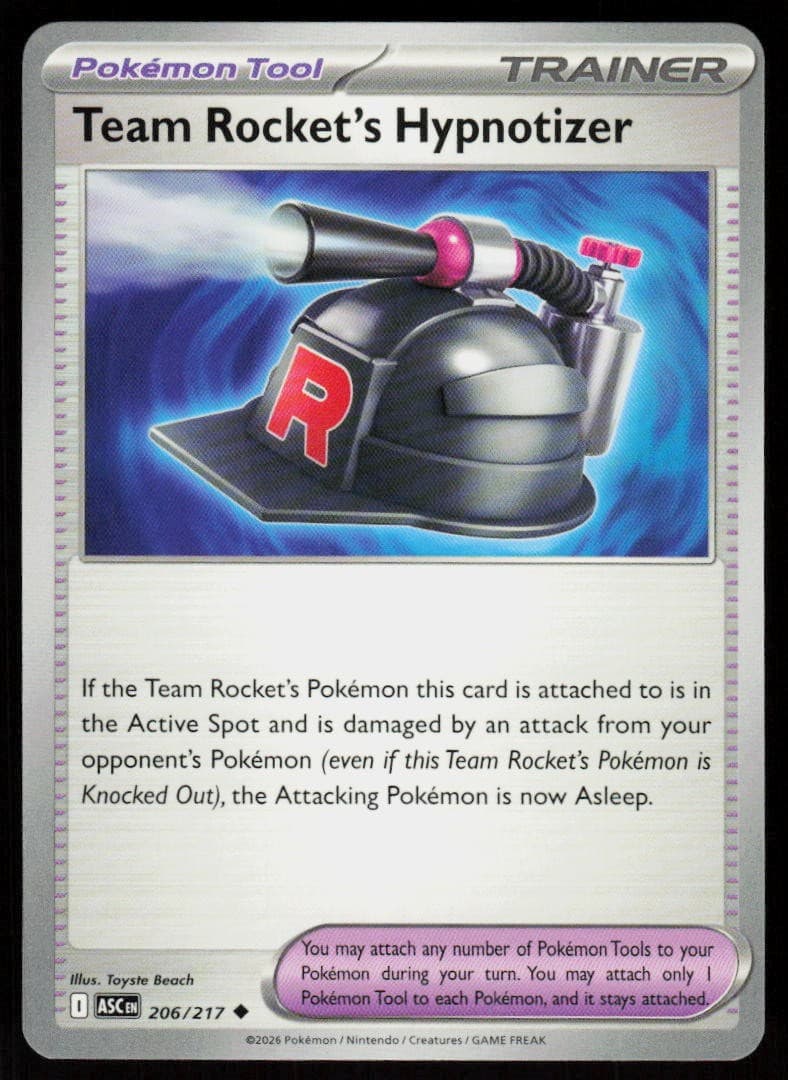 Team Rocket's Hypnotizer 206/217 Uncommon Ascended Heroes Pokemon Near Mint