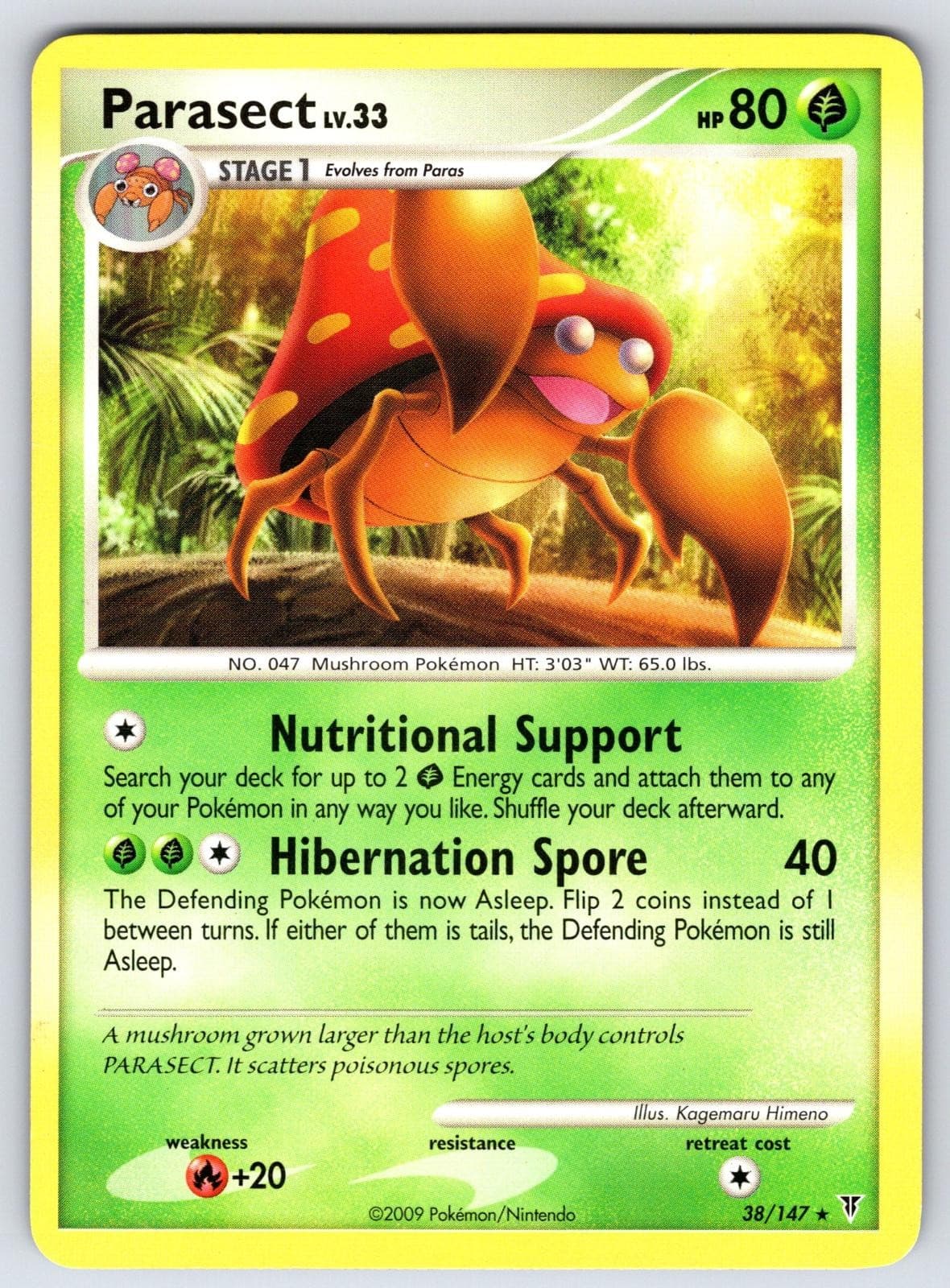 Parasect 38/147 Rare Supreme Victors Pokemon MP