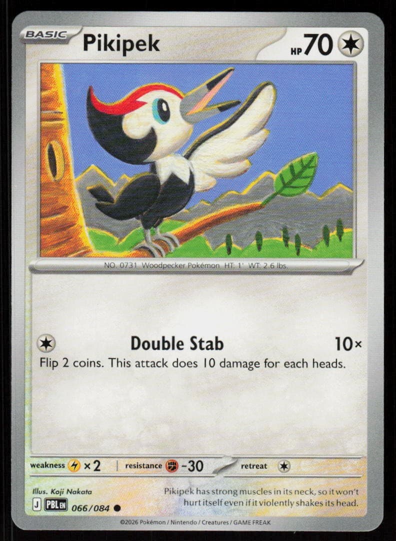 Pikipek 066/084 Common Pitch Black Pokemon Near Mint