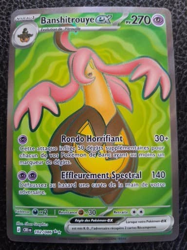 Carte Pokémon Banshitrouye Ex 102/086 FA Chaos Ascendant ME04 VF (port groupé)