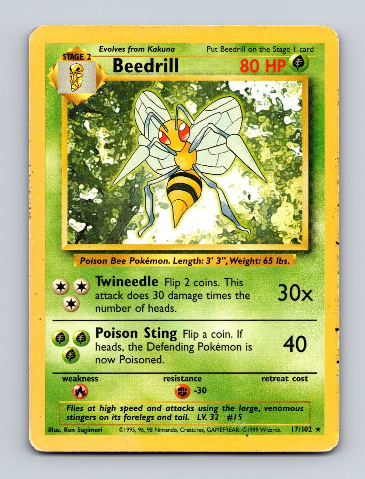 Beedrill Rare Legendary Collection 020/110 HP Ken Sugimori