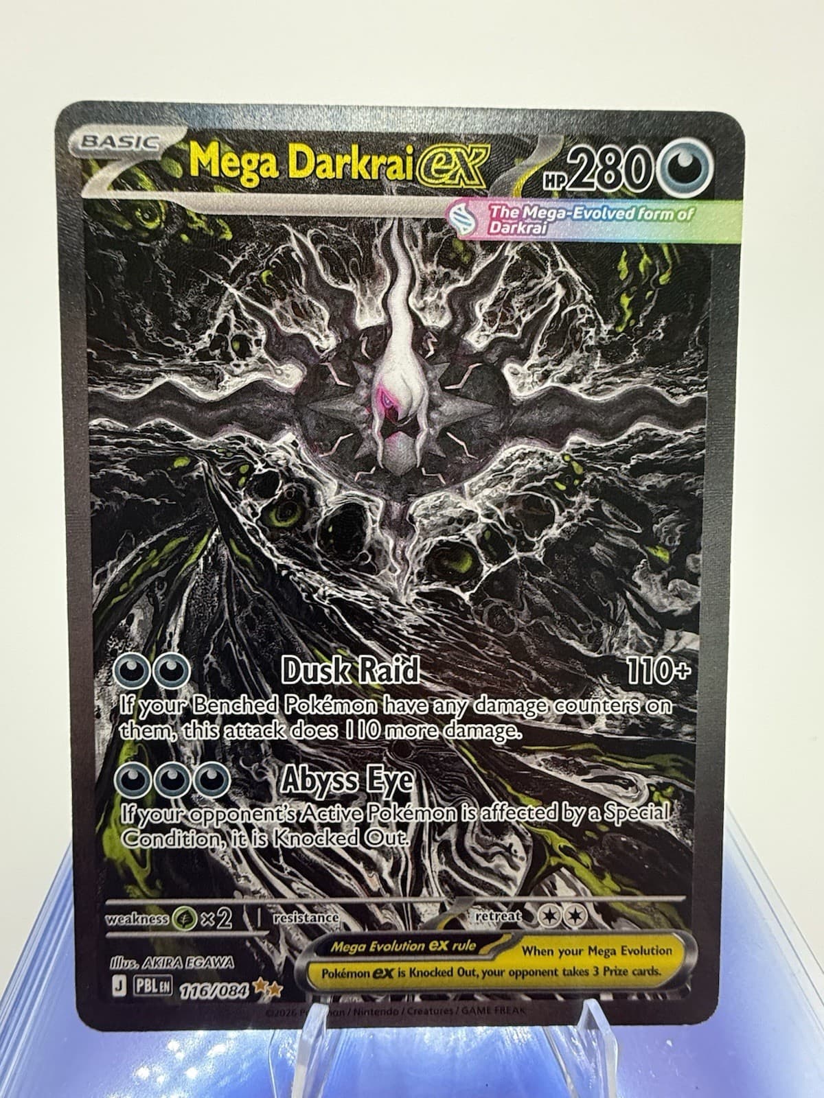 Mega Darkrai ex 116/084 Me05: Pitch Black Holo NM