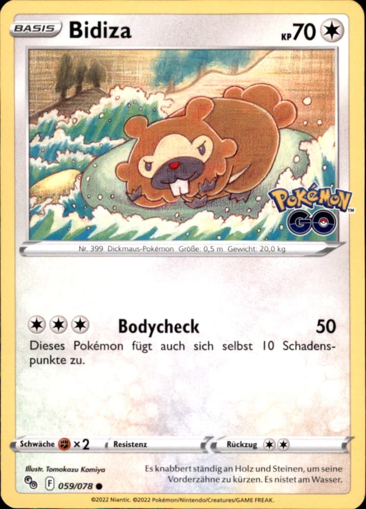 Pokemon - 59/078 Bidiza - Common - Pokemon GO