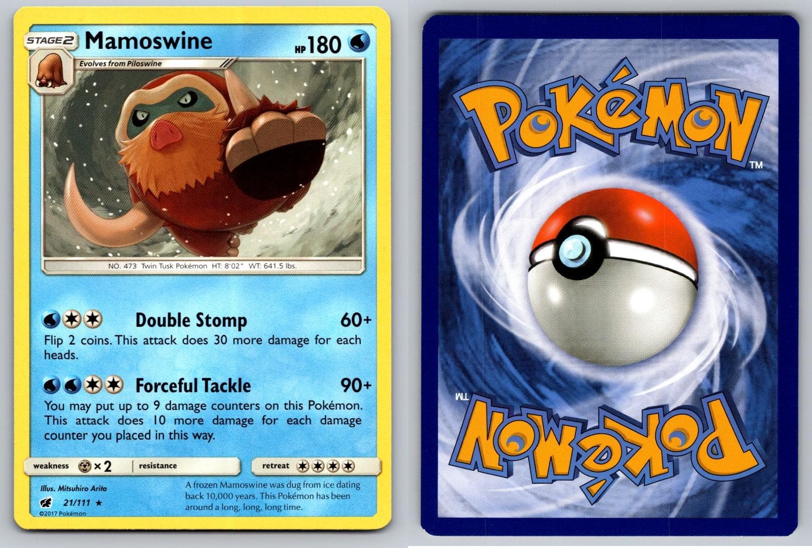 MAMOSWINE 21/111 RARE CRIMSON INVASION POKEMON NM/M