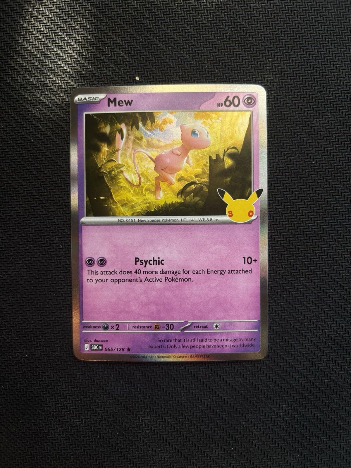 Pokemon TCG 30th Anniversary Celebration Set Mew 065/128 NM