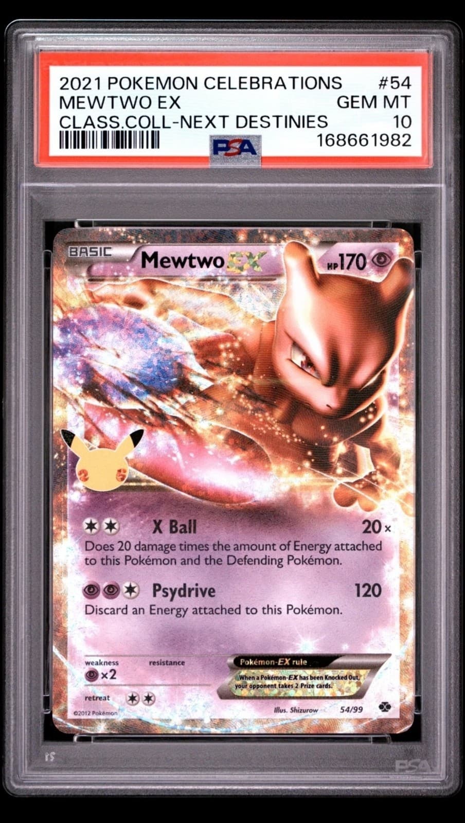 Mewtwo EX 54 Celebrations Classic Collection Pokemon PSA 10