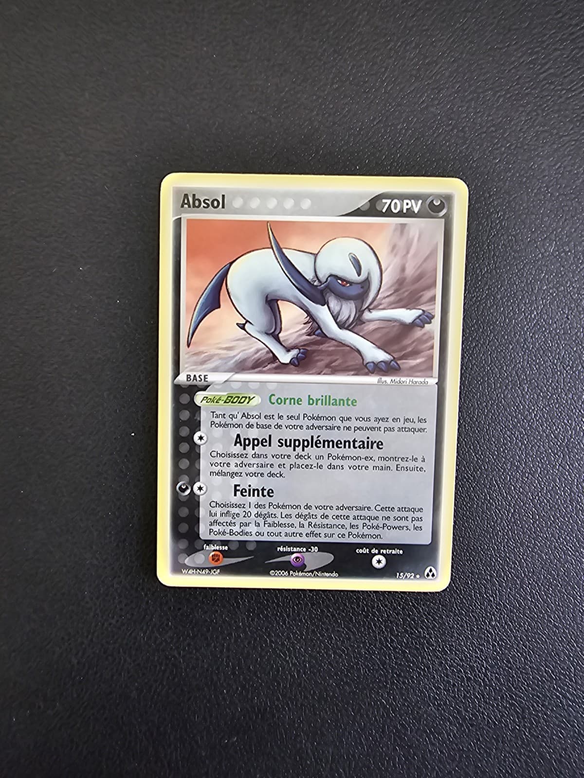 Carte Pokémon Absol 15/92 Rare Ex Créateurs De Légendes FR NM 