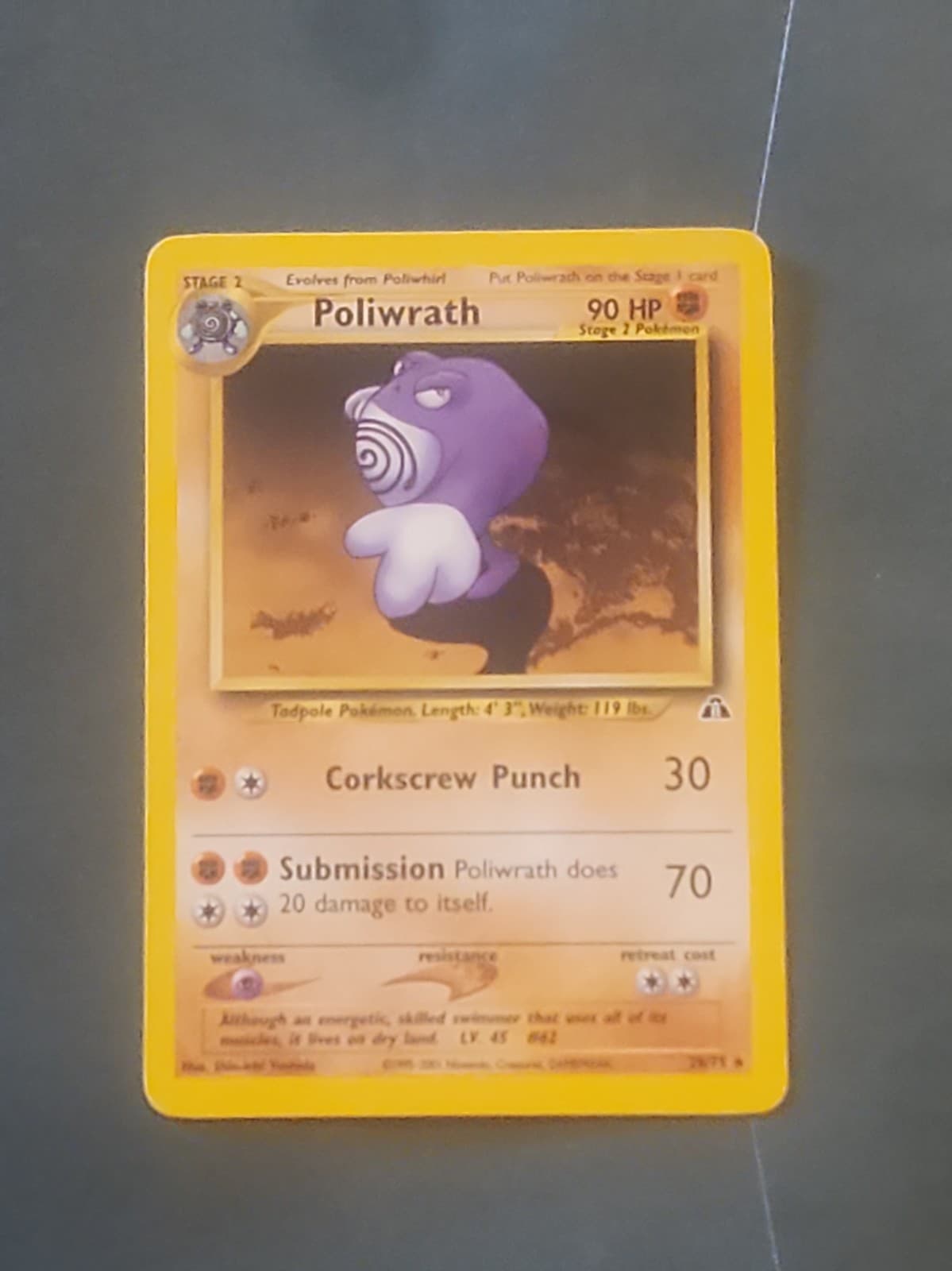 Poliwrath 9/75 Neo Discovery Non-holo Rare EN 2001 Pokemon TCG Light Play! LP!!