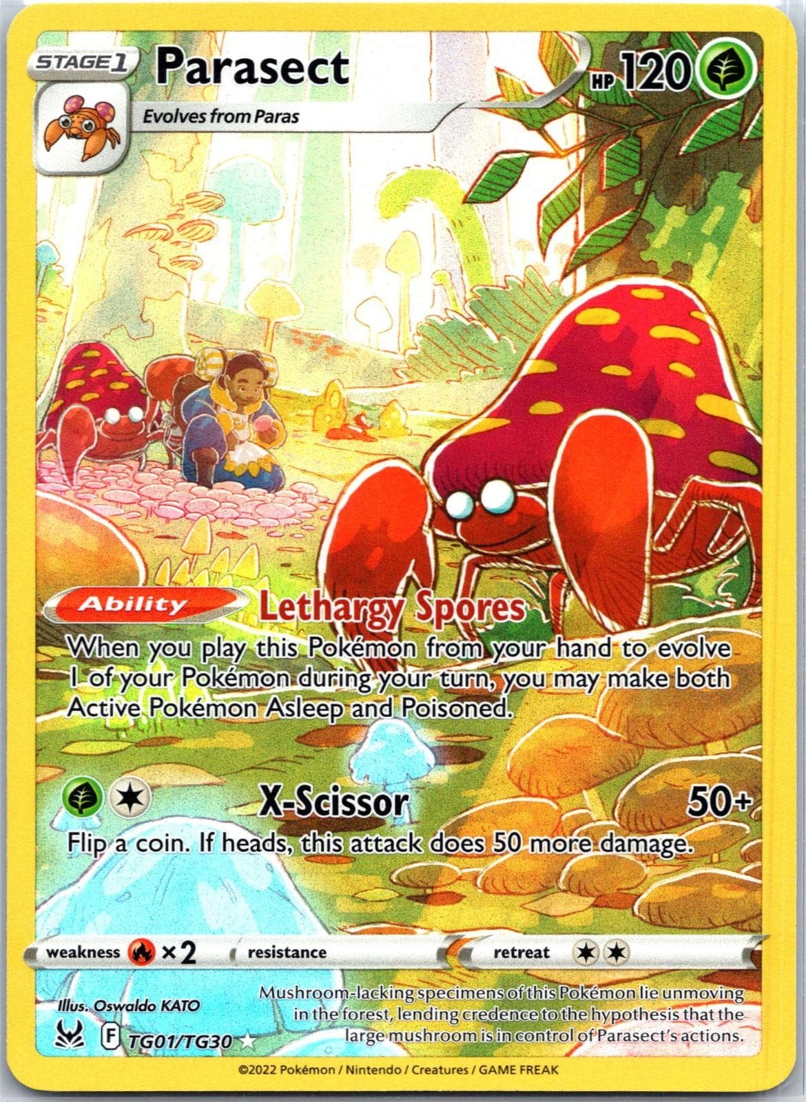 Parasect TG01/TG30 Holo Lost Origin Trainer Gallery Pokemon NM