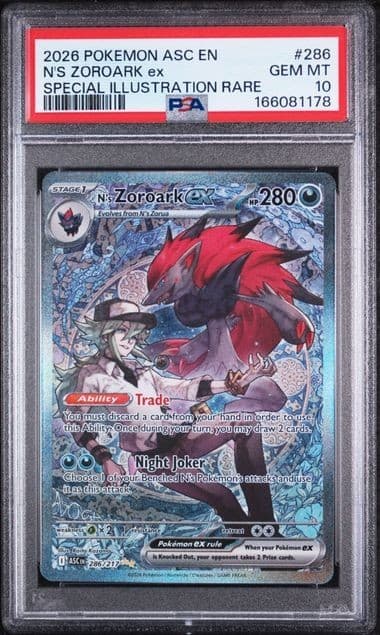 N's Zoroark ex 286/217 SIR Ascended Heroes Pokemon PSA 10 GEM MINT