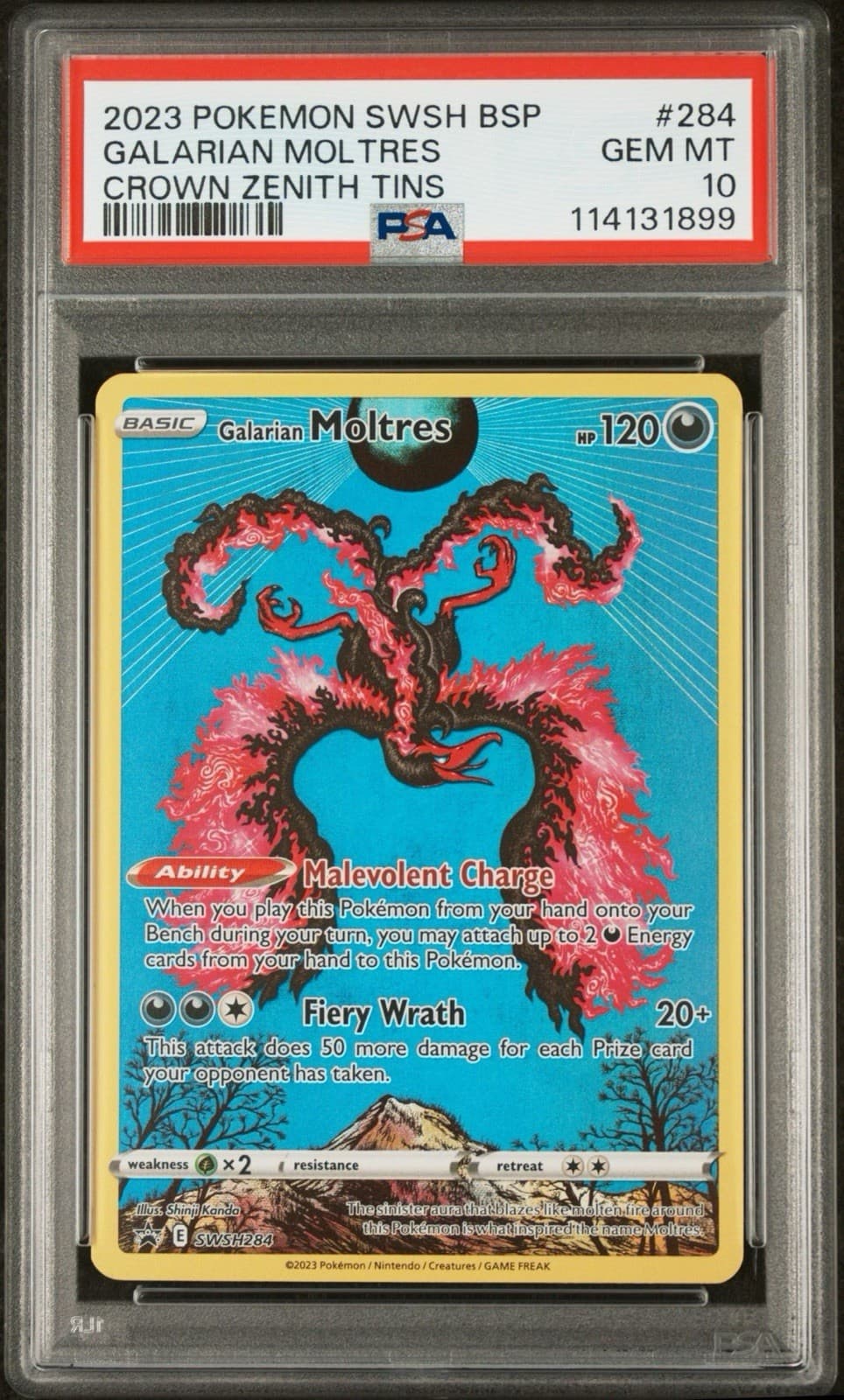 Galarian Moltres SWSH284 SWSH: Sword & Shield Promo Cards Holo PSA 10