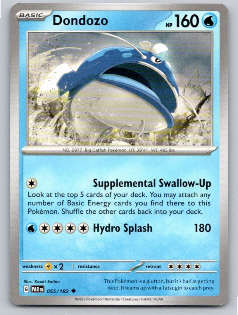 2023 POKEMON DONDOZO PARADOX RIFT 055/182 UNCOMMON NM A42531 FREE S&H
