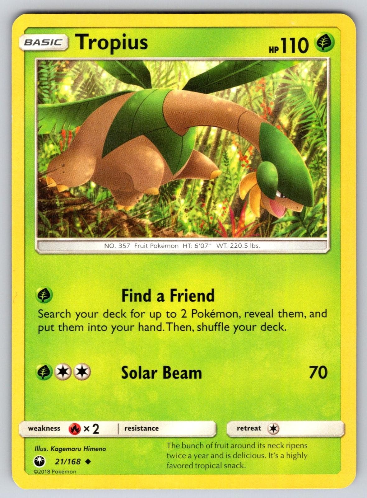 Tropius 21/168 Uncommon Celestial Storm Pokemon Lightly Played