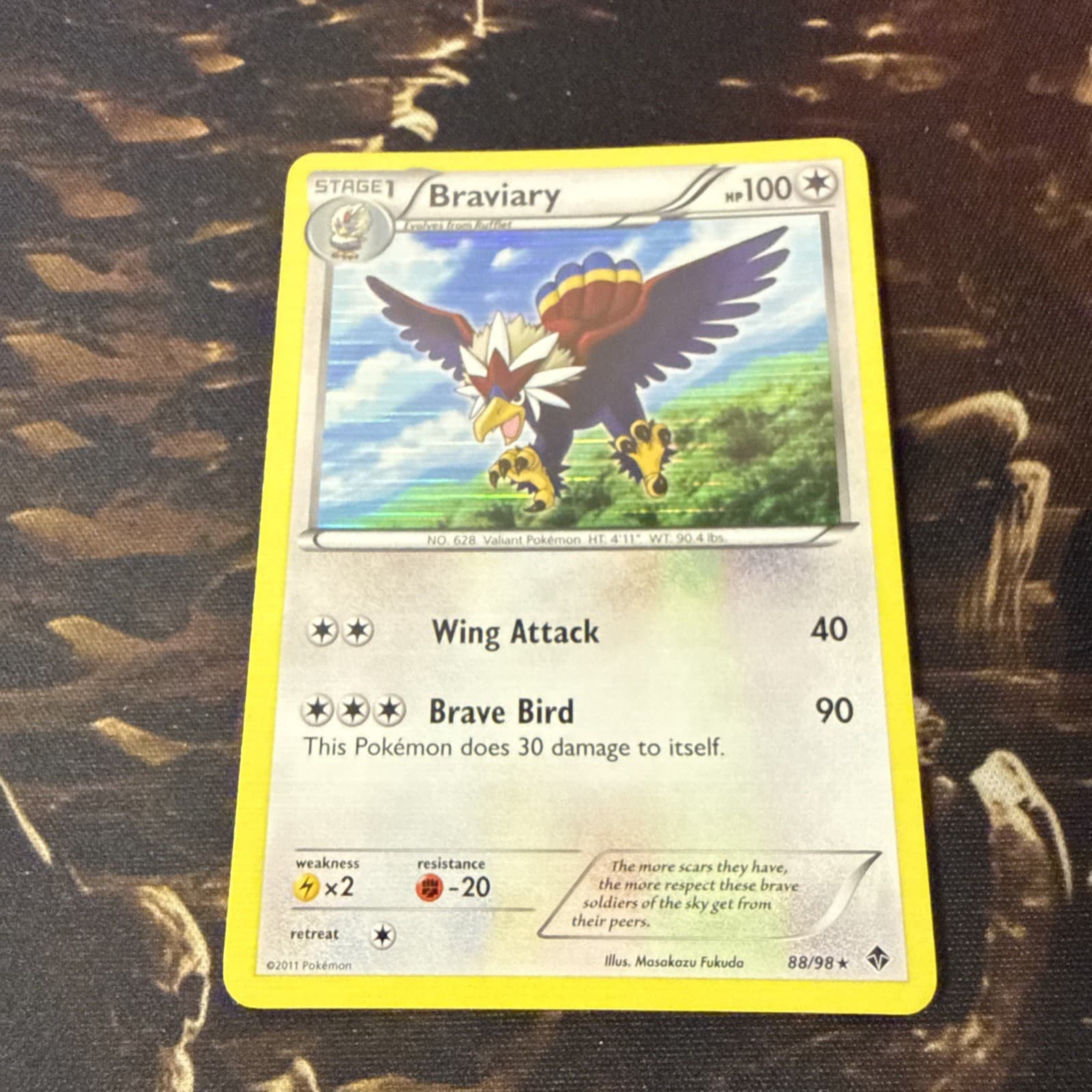 Pokemon TCG Braviary 88/98 Emerging Powers Holo