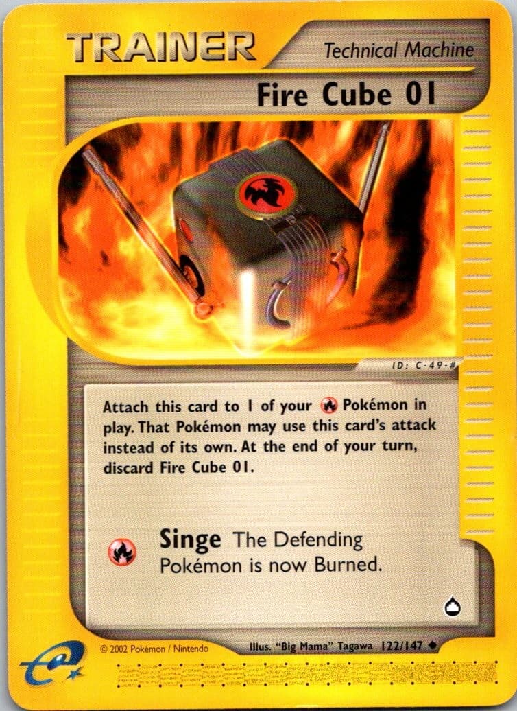 Fire Cube 122/147 Aquapolis Pokemon TCG UC LP