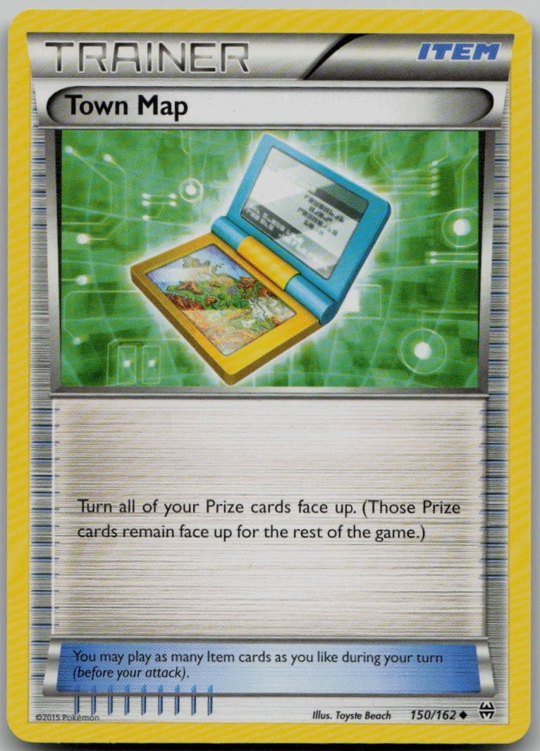 Town Map 150/162 Uncommon XY - BREAKthrough LP Pokemon