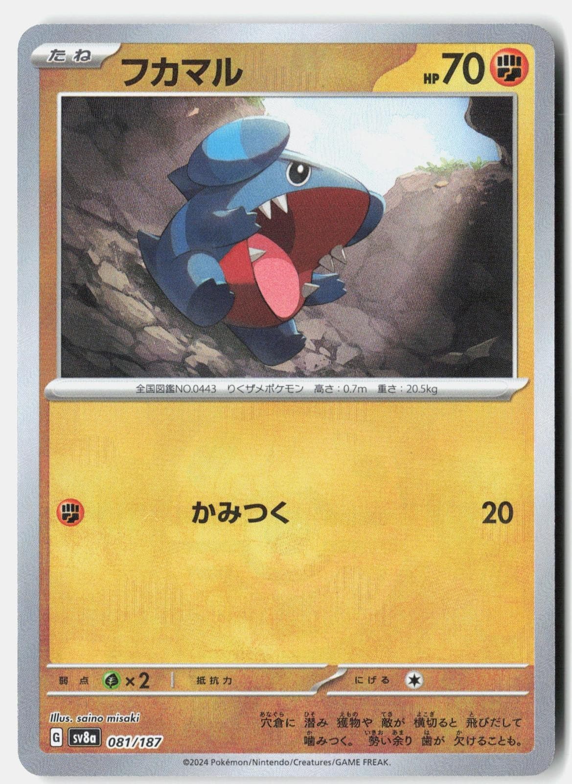 Gible - 081/187 - Common - SV8a: Terastal Festival ex - Pokemon Japanese - - NM