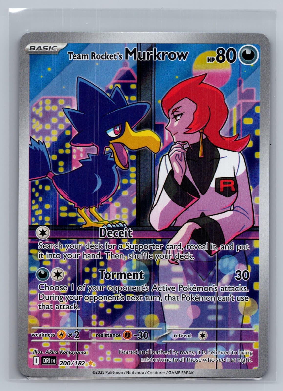 Team Rocket's Murkrow #200/182 2025 Destined Rivals Pokemon TCG