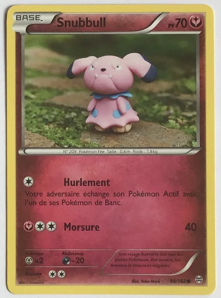 CARTE POKÉMON Snubbull XY Impulsion Turbo 98/162 Excellent état, jamais jouée