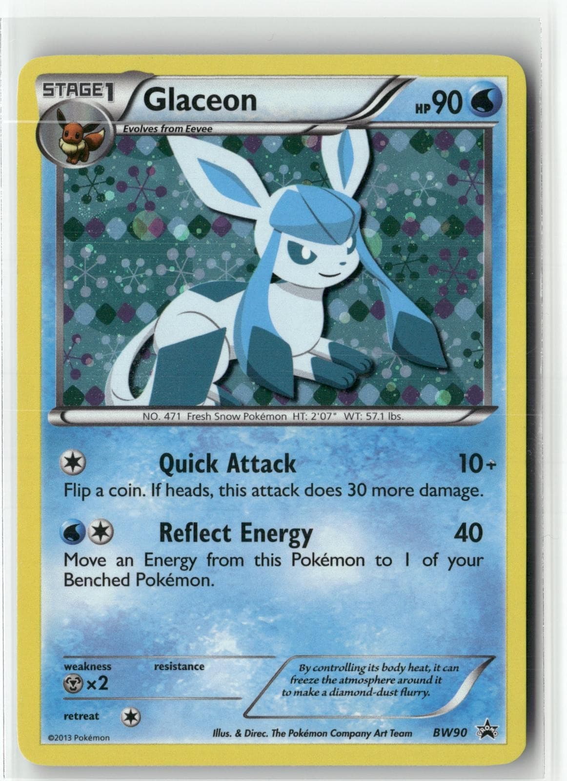 Glaceon BW90 Holo Promo Black And White Promo Pokemon LP