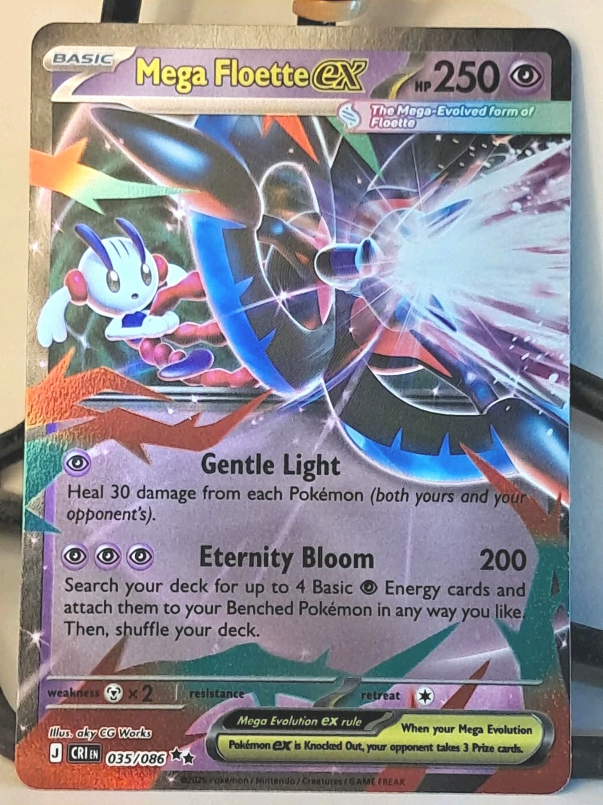 Pokemon TCG Mega Floette Ex 035/086 Chaos Rising Double Rare Holo