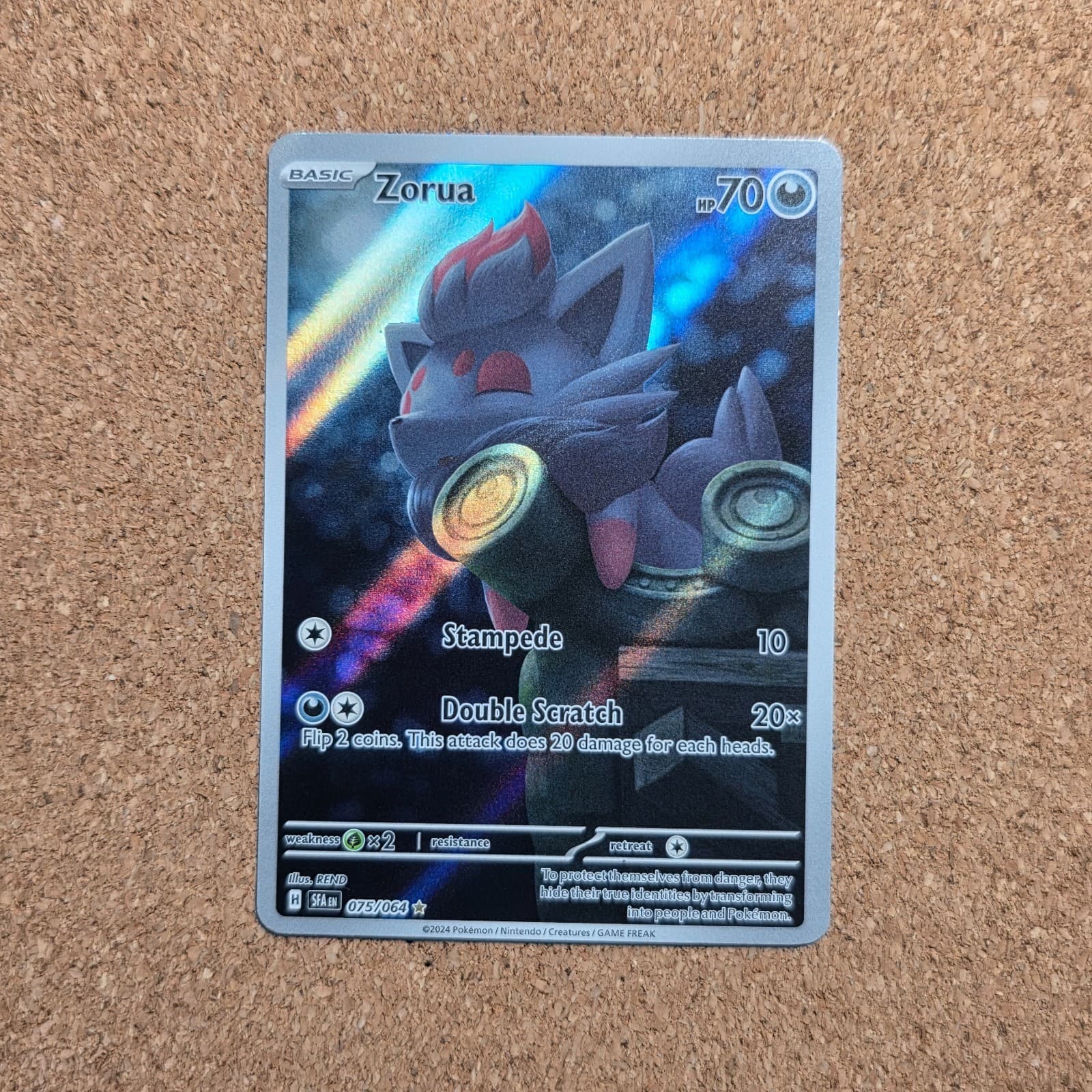 Zorua - 75/64 - Shrouded Fable Illustration Rare Holofoil Pokemon TCG *B1